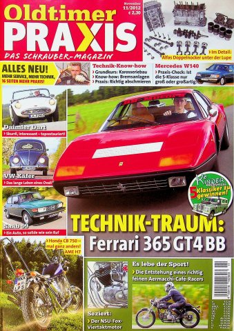 Deckblatt Oldtimer Praxis (11/2012)
